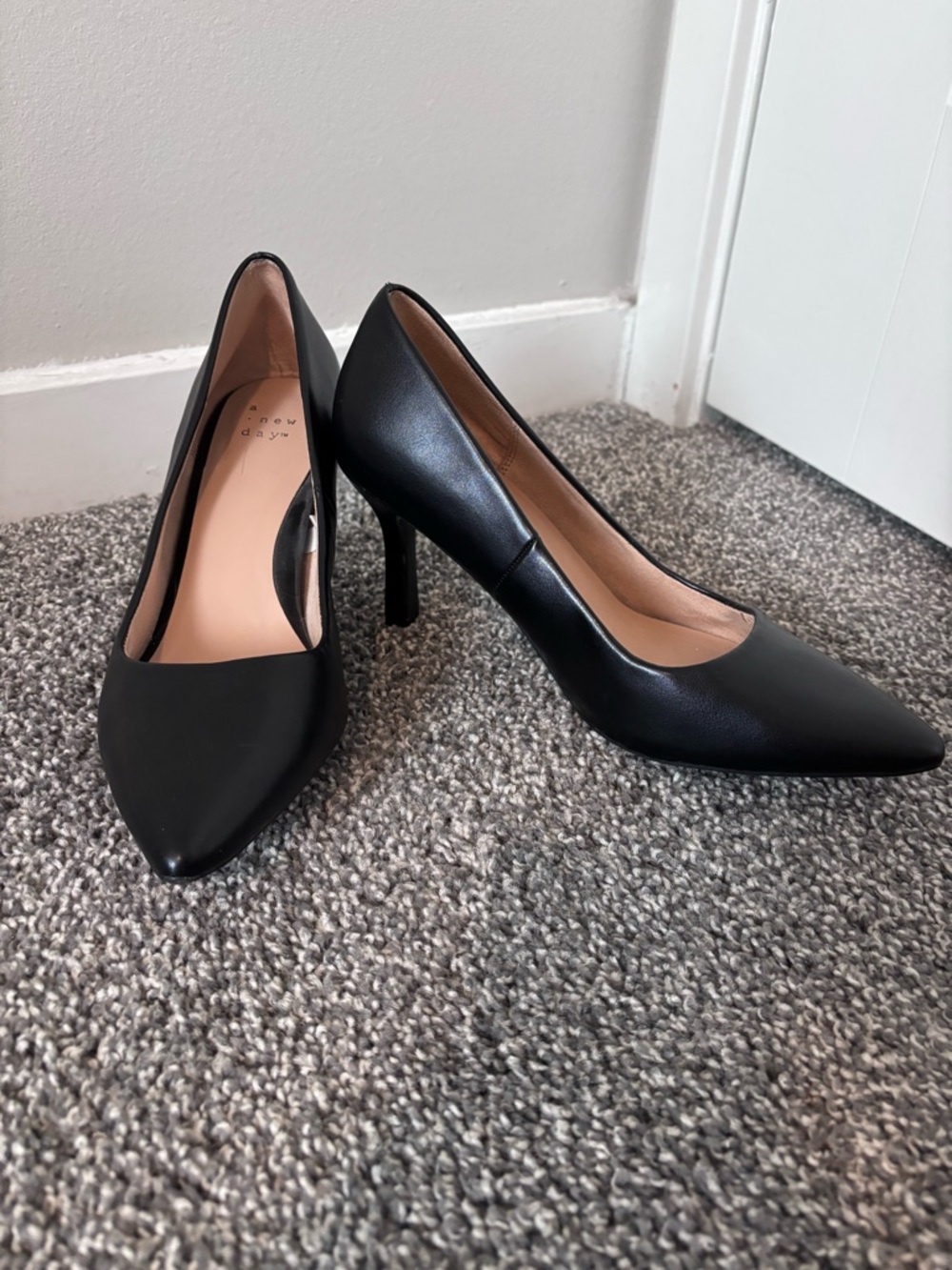 Classic Black Pointed-Toe Pumps by a new day